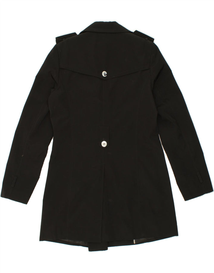 CALVIN KLEIN Womens Military Double Breasted Coat UK 14 Medium Black Vintage Calvin Klein and Second-Hand Calvin Klein from Messina Hembry 