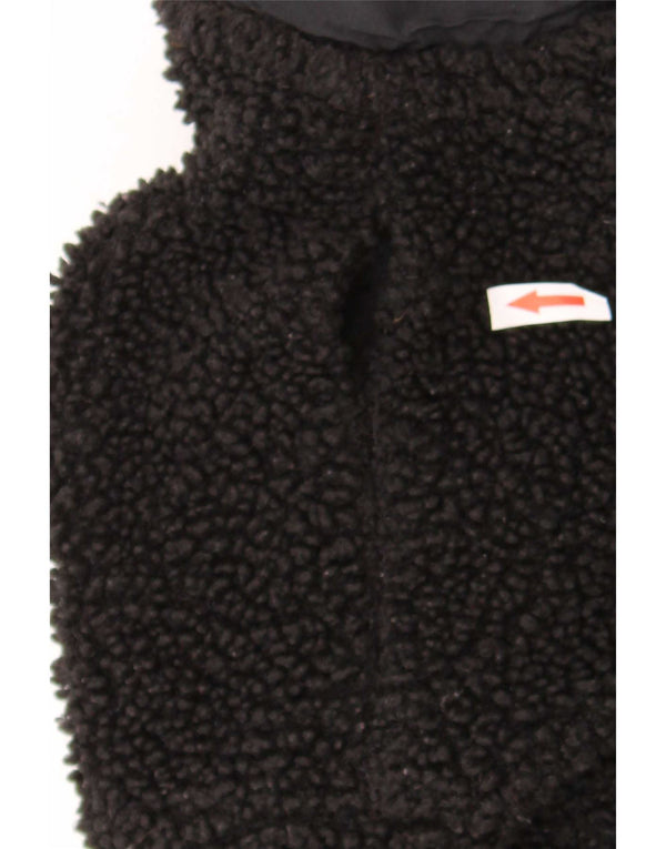 Dunnes Stores Giacca in pile oversize da donna UK 10 Small Poliestere nero