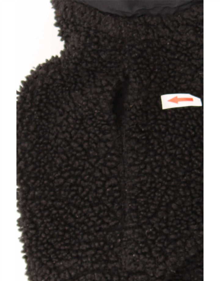 Dunnes Stores Giacca in pile oversize da donna UK 10 Small Poliestere nero