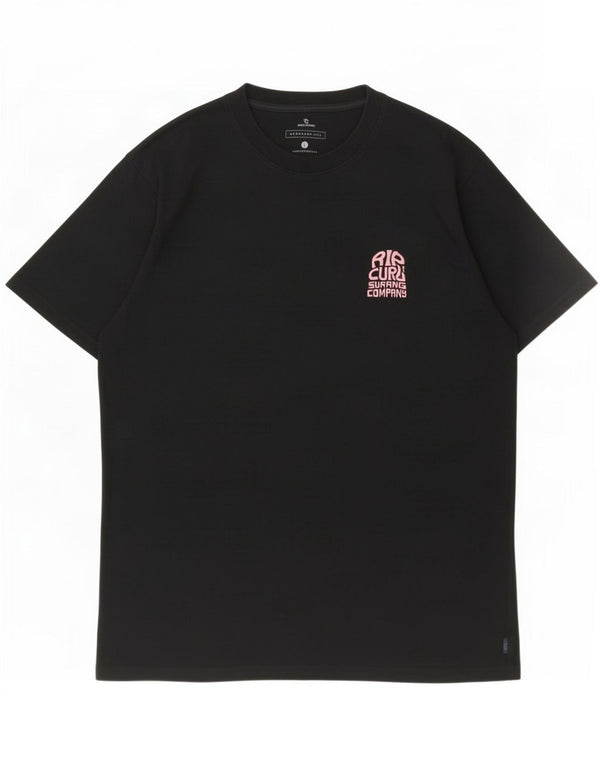 T-shirt da uomo con vestibilità standard Rip Curl, taglia grande, in cotone nero
