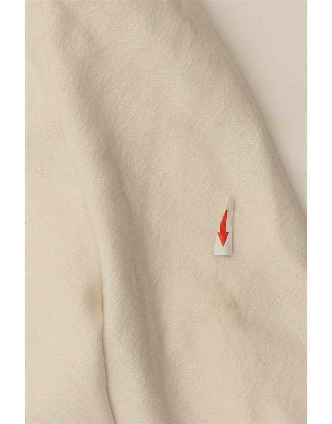 Giacca Bolero da donna vintage UK 10 piccola in poliestere bianco sporco