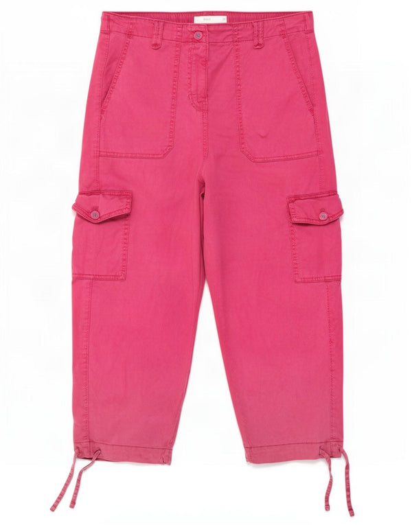 Pantaloni Cargo Capri da donna Marks & Spencer UK 12 Medium W30 L22 Rosa