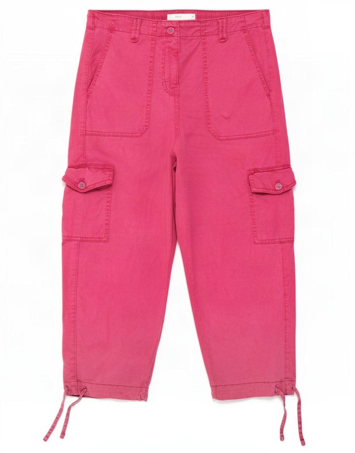 Pantaloni Cargo Capri da donna Marks & Spencer UK 12 Medium W30 L22 Rosa