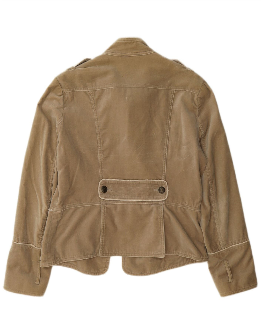 Giacca blazer militare doppiopetto da donna Massimo Dutti UK 18 XL Beige