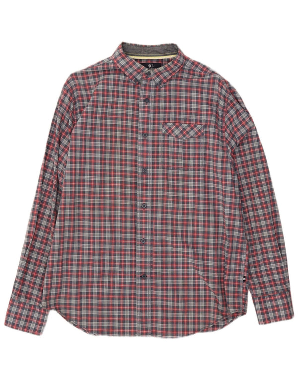 Camicia da uomo Nautica in cotone a quadri blu medio