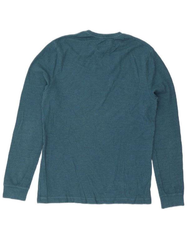 Jack Wills Mens Top manica lunga piccolo cotone blu