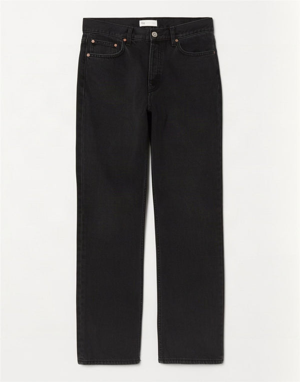 Jeans dritti da donna Zara EU 40 medio W30 L29 cotone blu navy