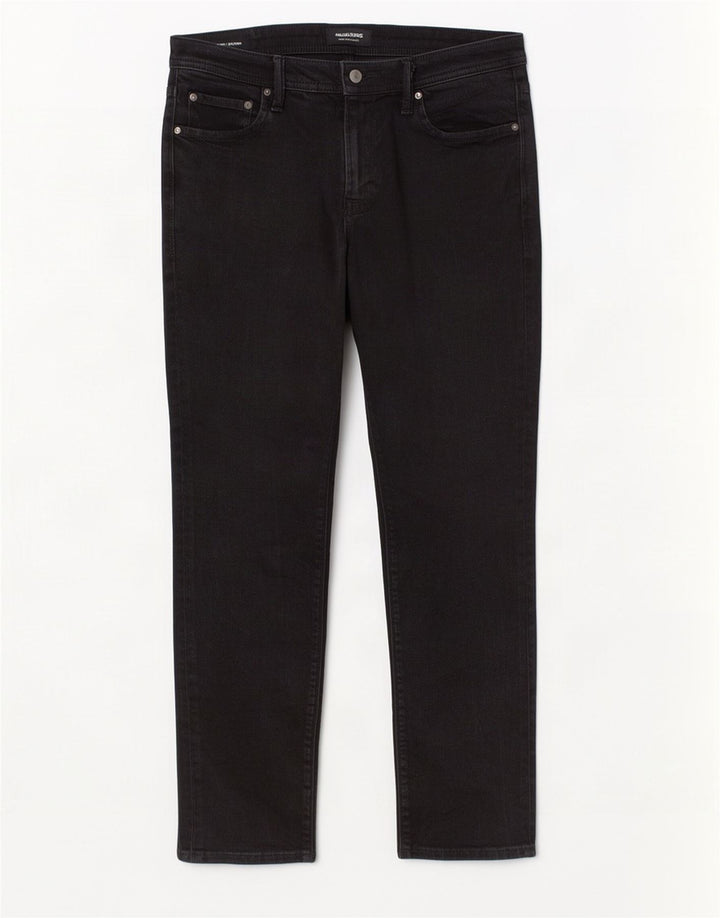 Jack & Jones Uomo GLENN Slim Jeans W33 L30 Cotone Nero