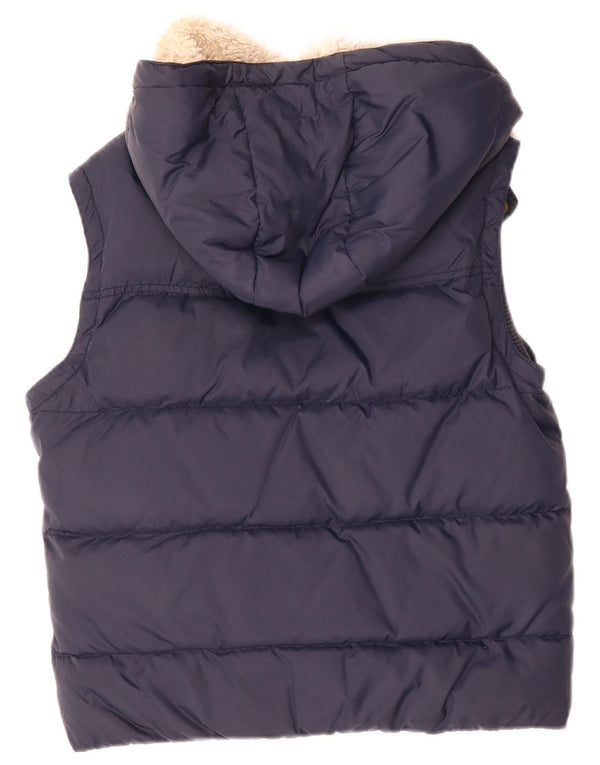 JACK WILLS Gilet imbottito oversize con cappuccio da donna UK 10 piccolo blu navy