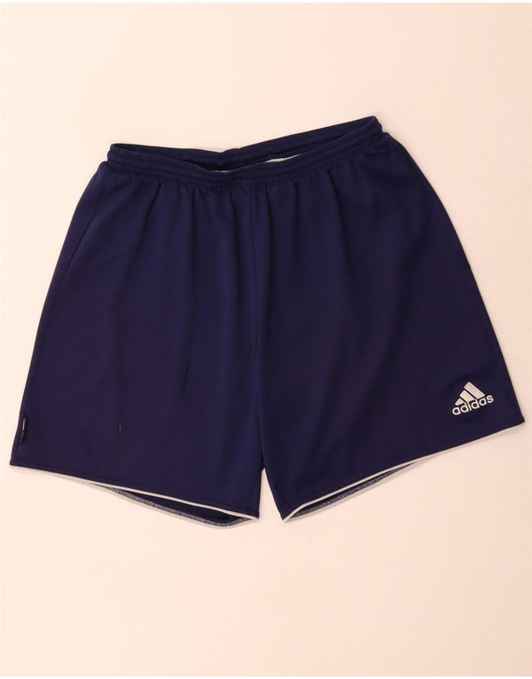 Pantaloncini sportivi da uomo Adidas Large blu navy in poliestere