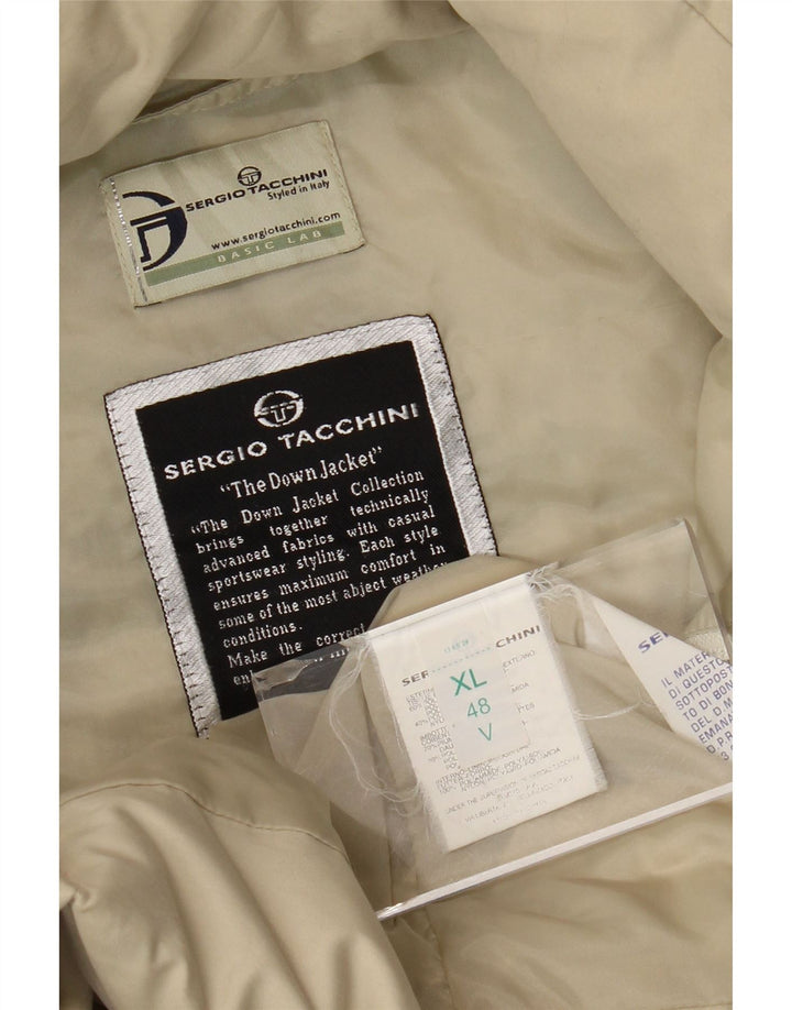 SERGIO TACCHINI Cappotto imbottito oversize con cappuccio da donna UK 48 XL Beige