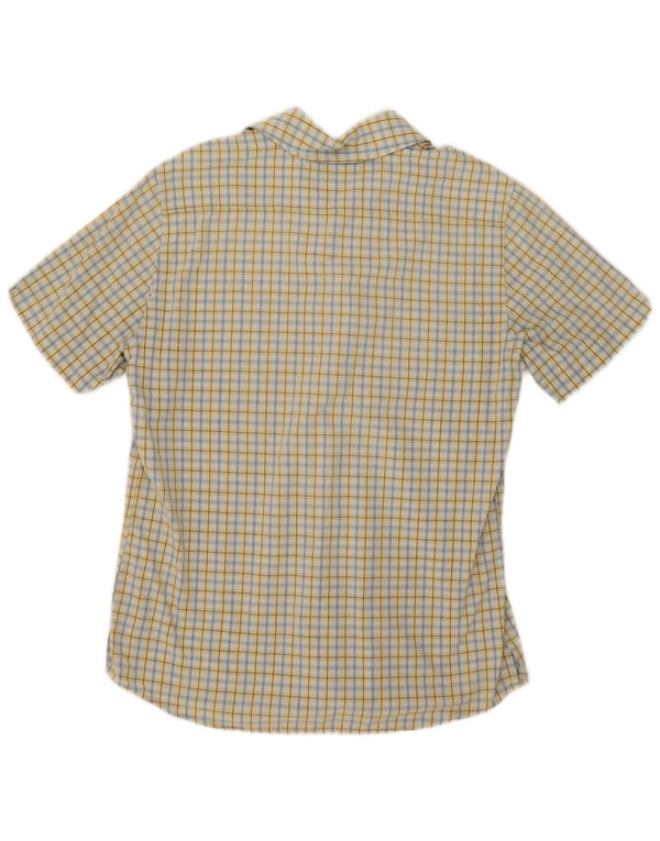 Camicia a maniche corte da uomo Gas in cotone a quadri giallo medio
