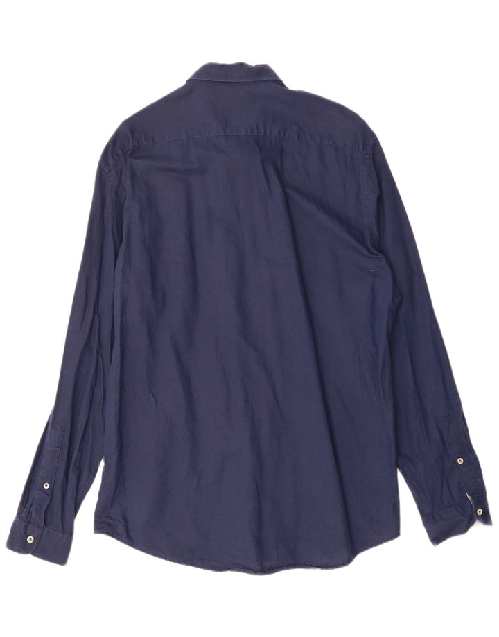 Camicia ZARA da uomo vestibilità comoda XL blu navy