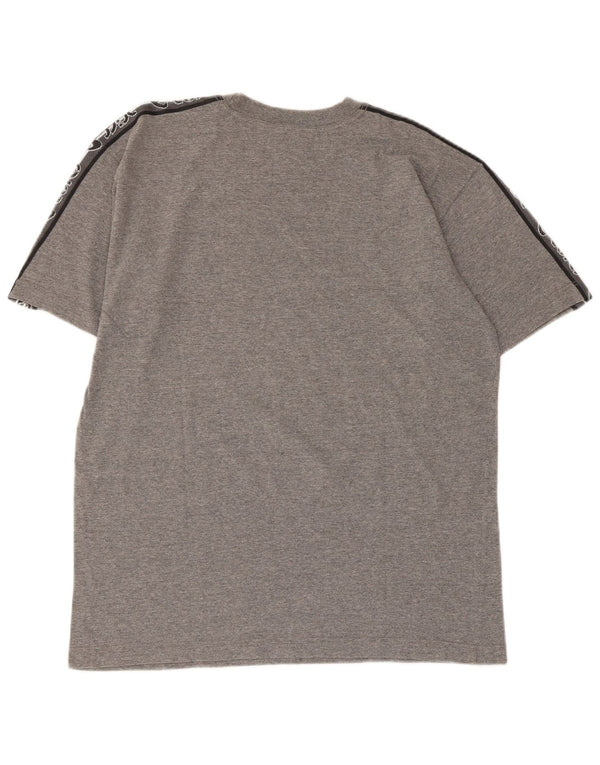 T-shirt grafica da uomo Asics in cotone mélange grigio medio
