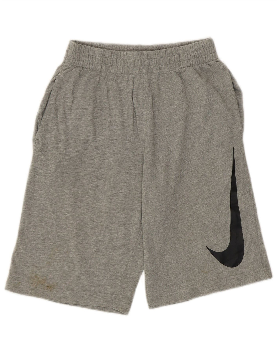 NIKE Boys Graphic Sport Shorts 10-11 Years Medium Grey Flecked Cotton