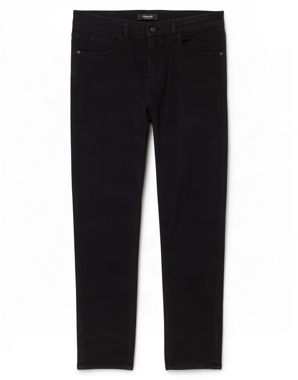 Pantaloni casual slim fit da uomo Massimo Dutti W34 L32 cotone nero