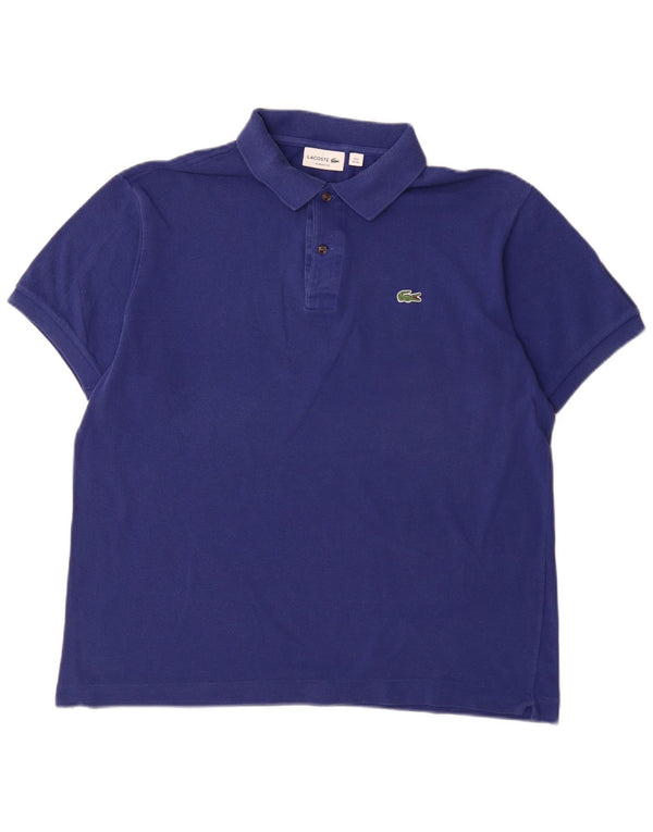Polo da uomo Lacoste vestibilità classica taglia 6 XL in cotone blu