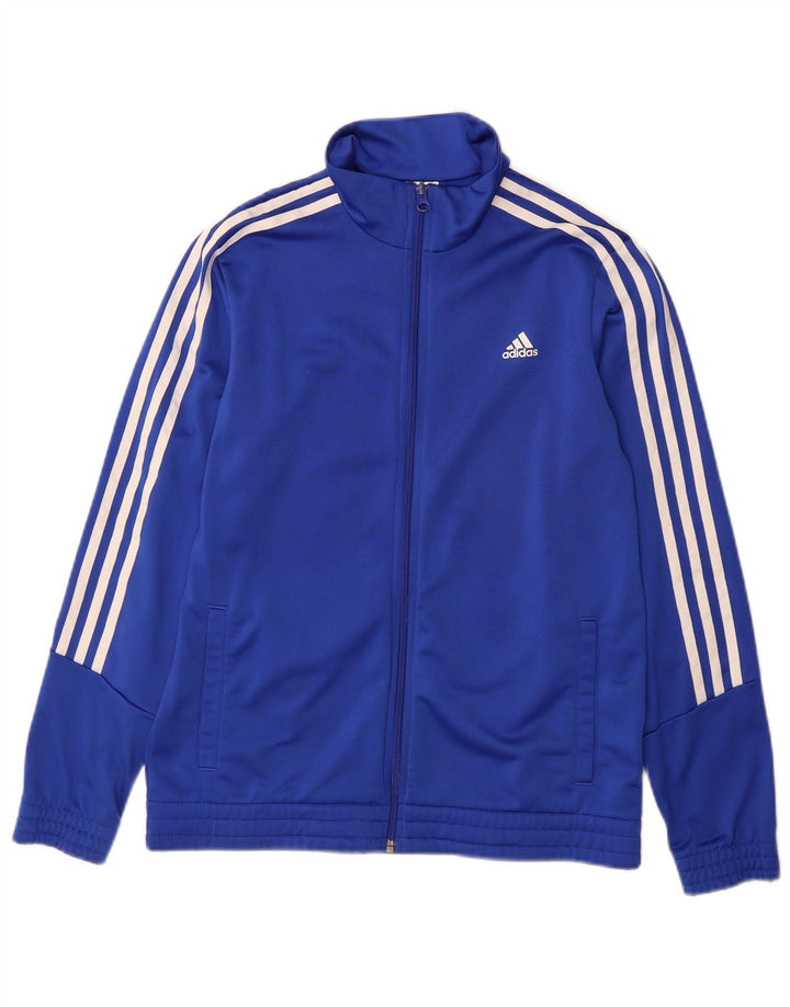 Giacca Top della tuta da ragazzo Adidas 13-14 anni in poliestere blu