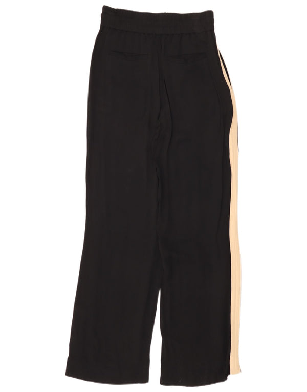 Pantaloni a gamba larga a vita alta da donna Reiss UK 6 XS W26 L30 Colorblock nero