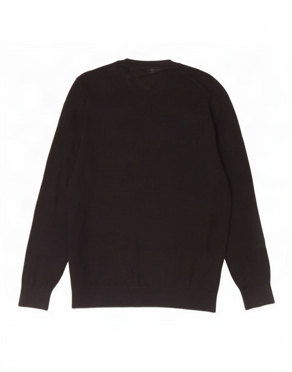 Maglione maglione girocollo da uomo Tommy Hilfiger grande cotone nero
