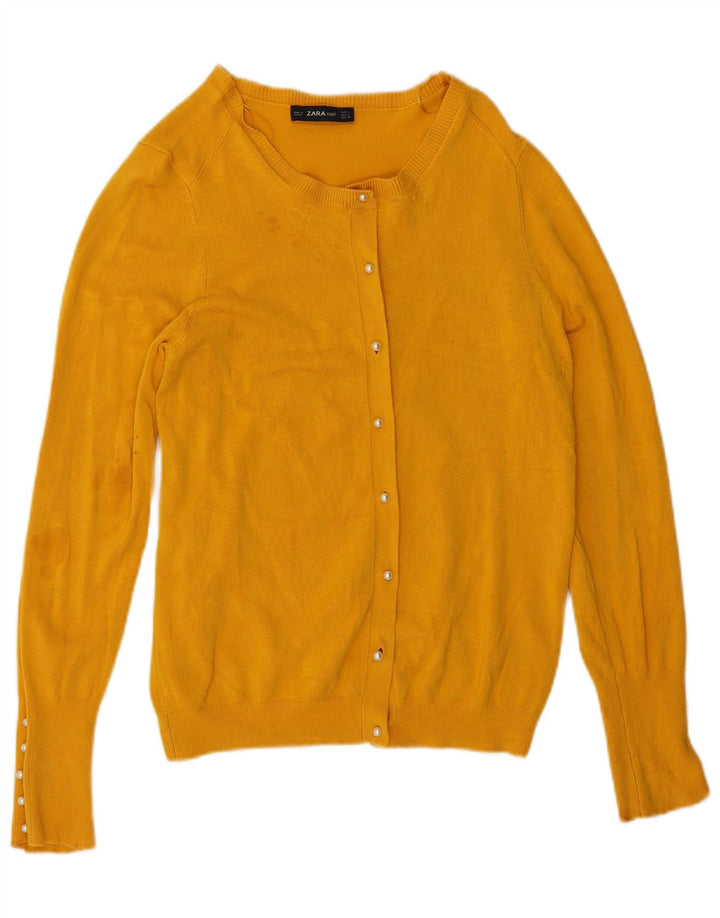 Maglione cardigan da donna Zara UK 16 grande giallo