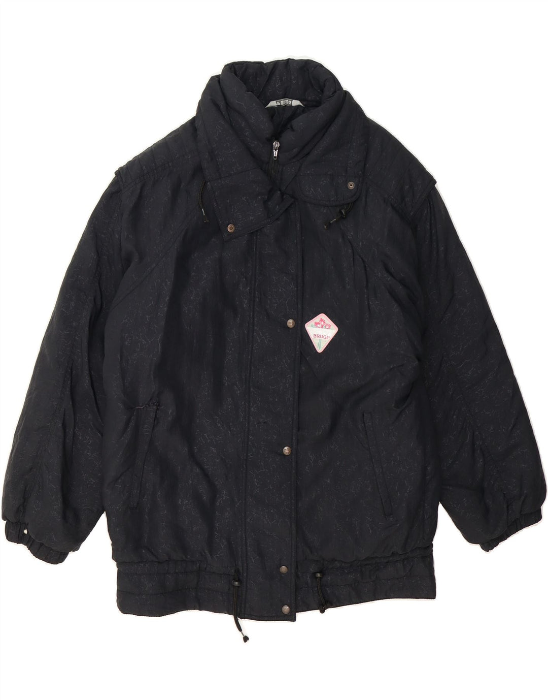 BRUGI Womens Windbreaker Jacket EU 36 Small Black Polyamide Vintage Brugi and Second-Hand Brugi from Messina Hembry 