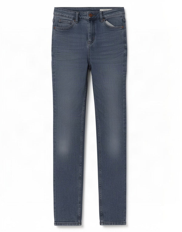 Marks & Spencer Donna The Lily Slim Jeans UK 10 Small W26 L30 Cotone blu