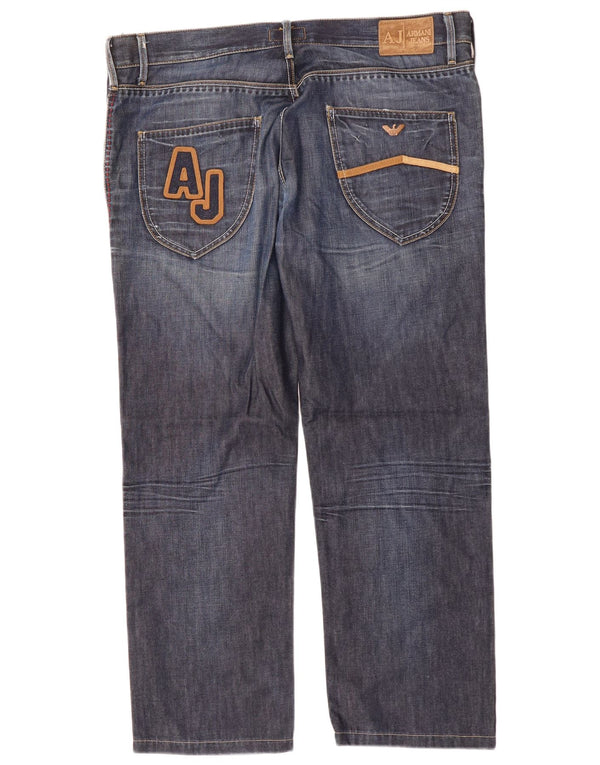 Jeans dritti da uomo ARMANI W36 L28 cotone blu