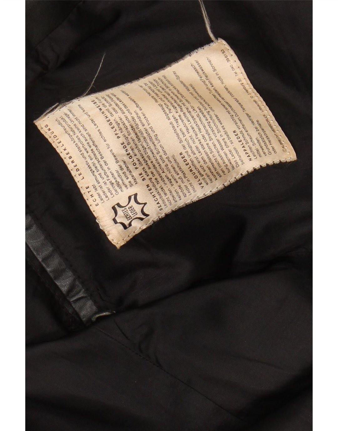 Giacca in pelle da donna VINTAGE UK 16 grande pelle nera