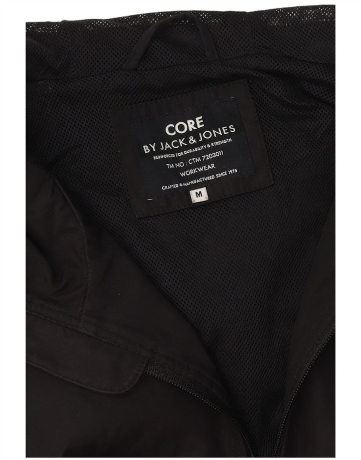 JACK & JONES Giubbotto bomber con cappuccio da uomo UK 38 medio nero