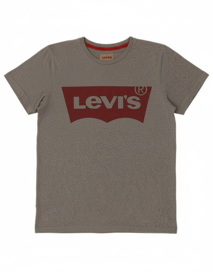 LEVI'S Boys Graphic T-Shirt Top 13-14 Years Grey Cotton