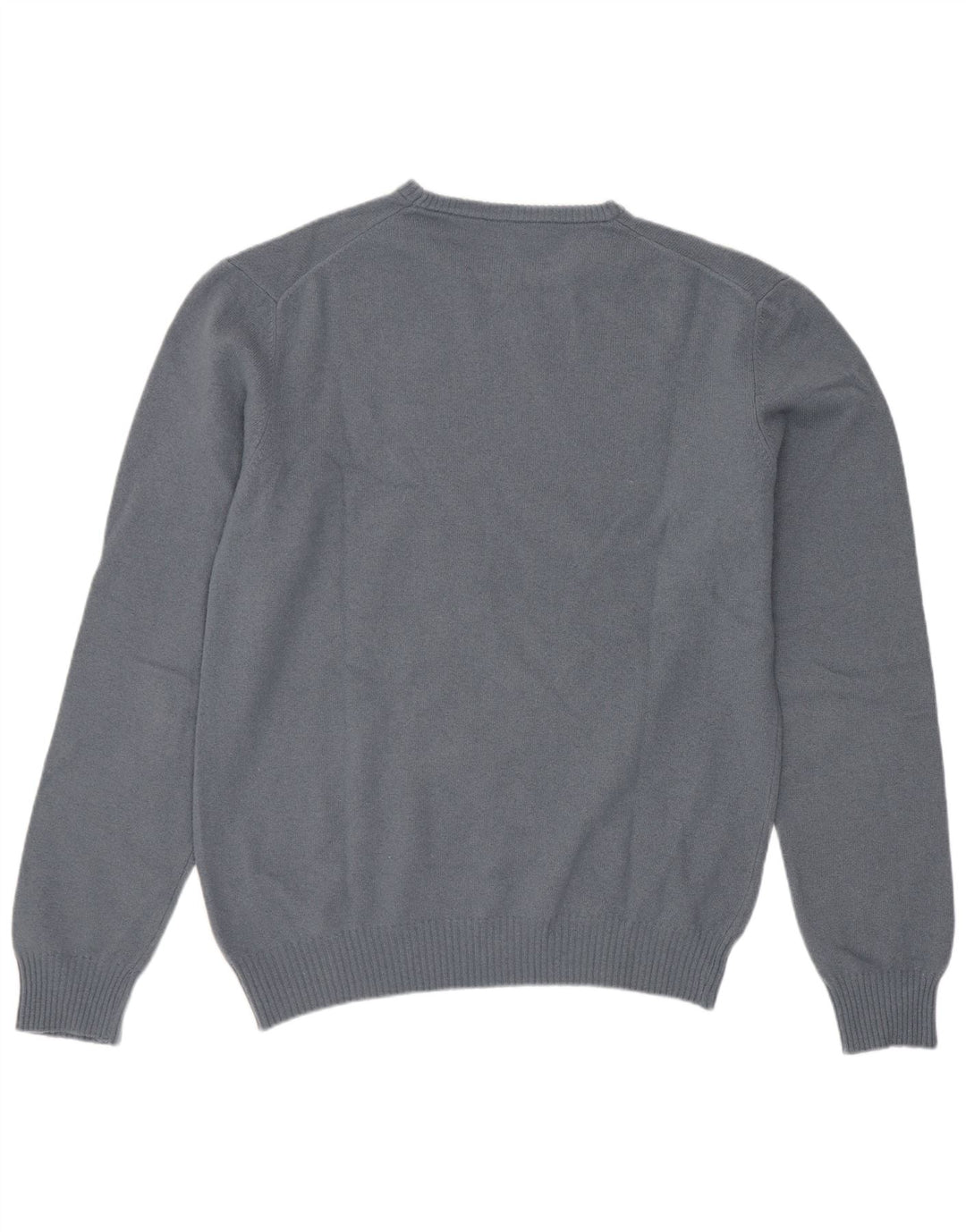 Maglione maglione girocollo da donna Sisley UK 16 grande lana grigia