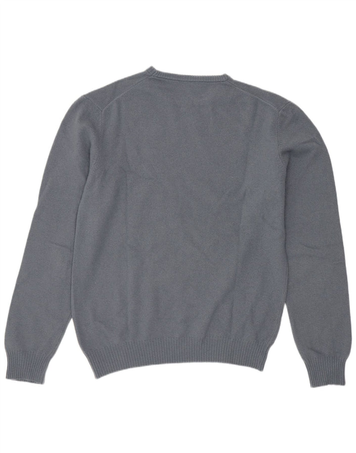 Maglione maglione girocollo da donna Sisley UK 16 grande lana grigia