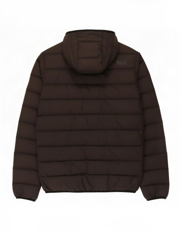 Giacca imbottita con cappuccio da uomo Jack Wolfskin UK 40/42 grande poliestere nero