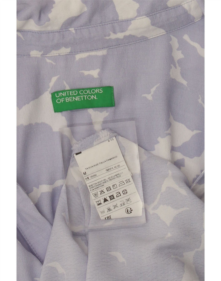 Camicia da donna BENETTON UK 14 Viscosa floreale viola medio