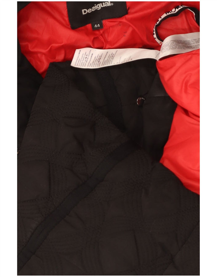Cappotto imbottito trapuntato con cappuccio da donna Desigual EU 44 XL poliestere nero