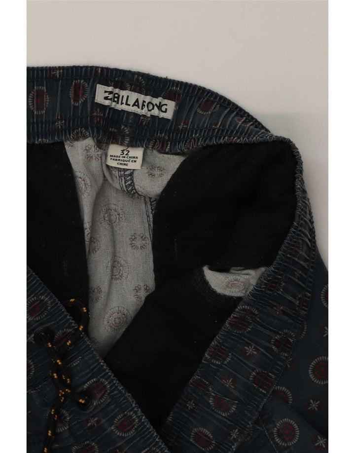 Pantaloncini casual da uomo Billabong W32 medio blu navy a pois