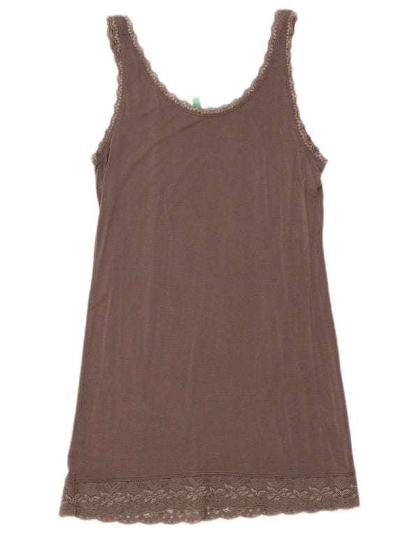 Mini abito sottoveste da donna Benetton UK 6 XS in viscosa grigia
