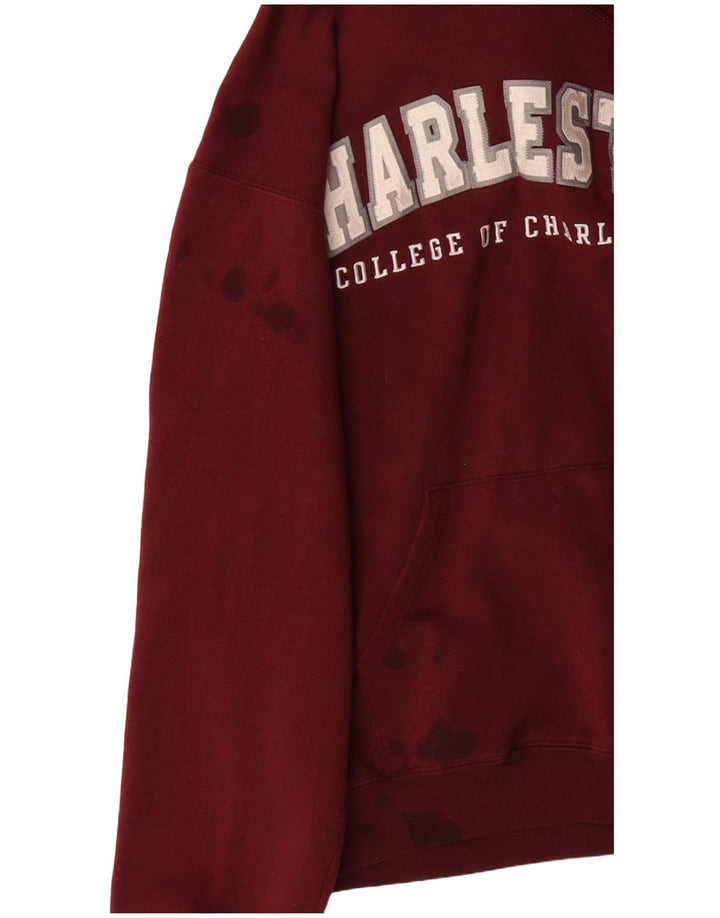 CHAMPION Felpa con cappuccio grafica Charleston da uomo piccola in cotone bordeaux