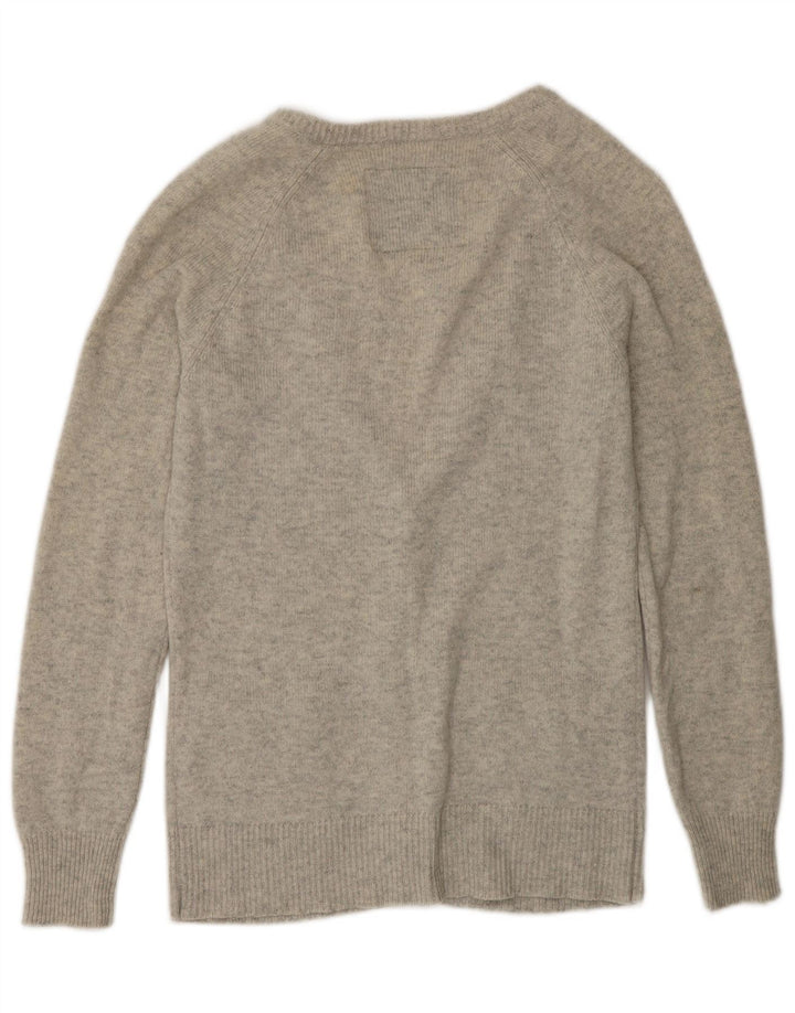 Maglione cardigan da donna Jack Wills UK 10 piccolo in lana grigia