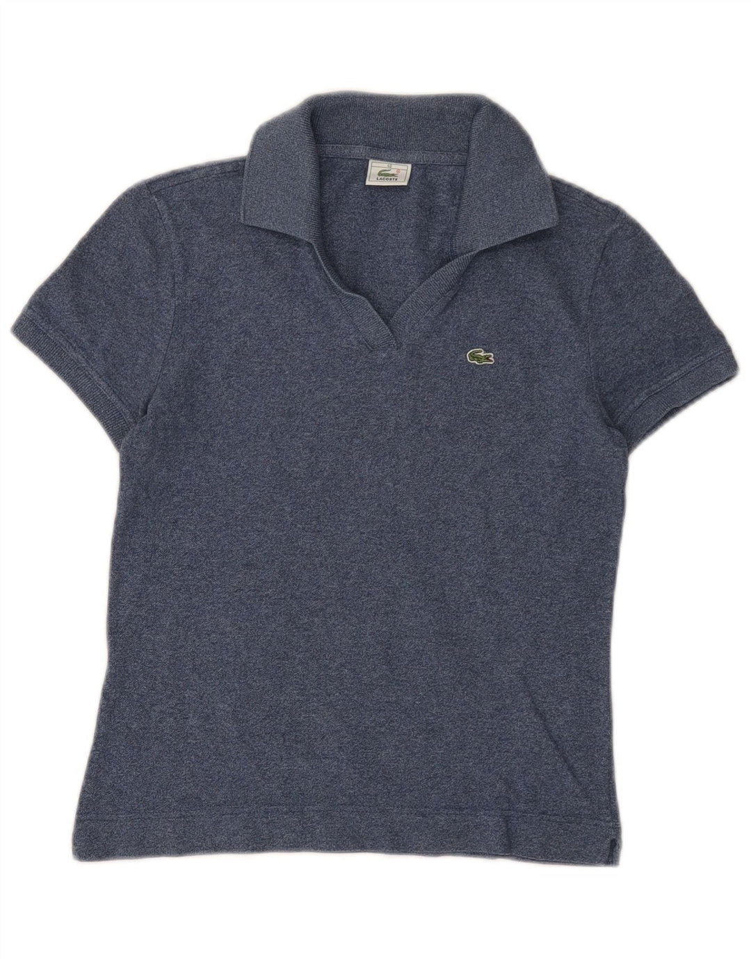 Polo da donna Lacoste taglia 40 media cotone screziato blu navy