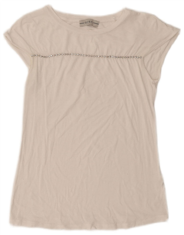 T-shirt GUESS da donna Top UK 10 piccola bianca