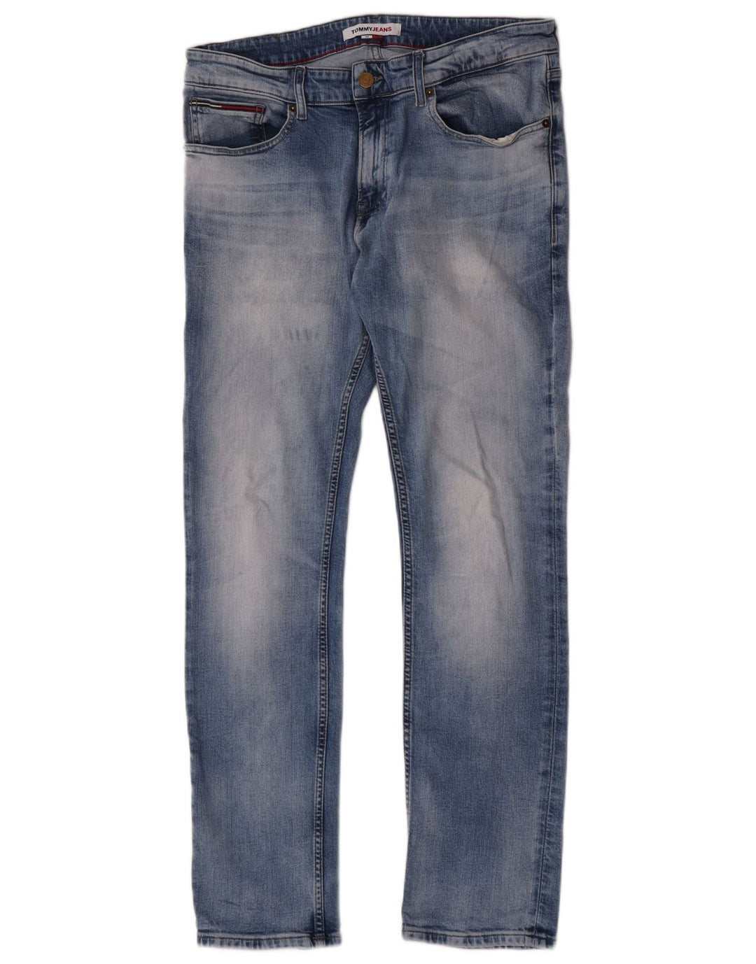 Jeans slim da uomo Tommy Hilfiger W34 L32 cotone blu