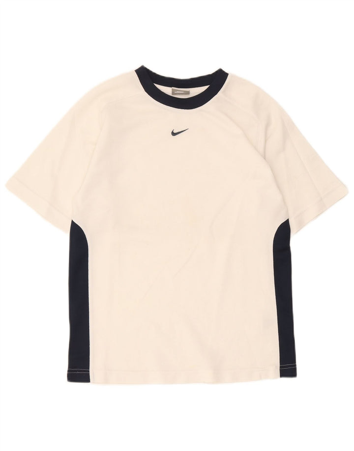 T-shirt da ragazzo Nike Top 10-11 anni in poliestere color block bianco medio