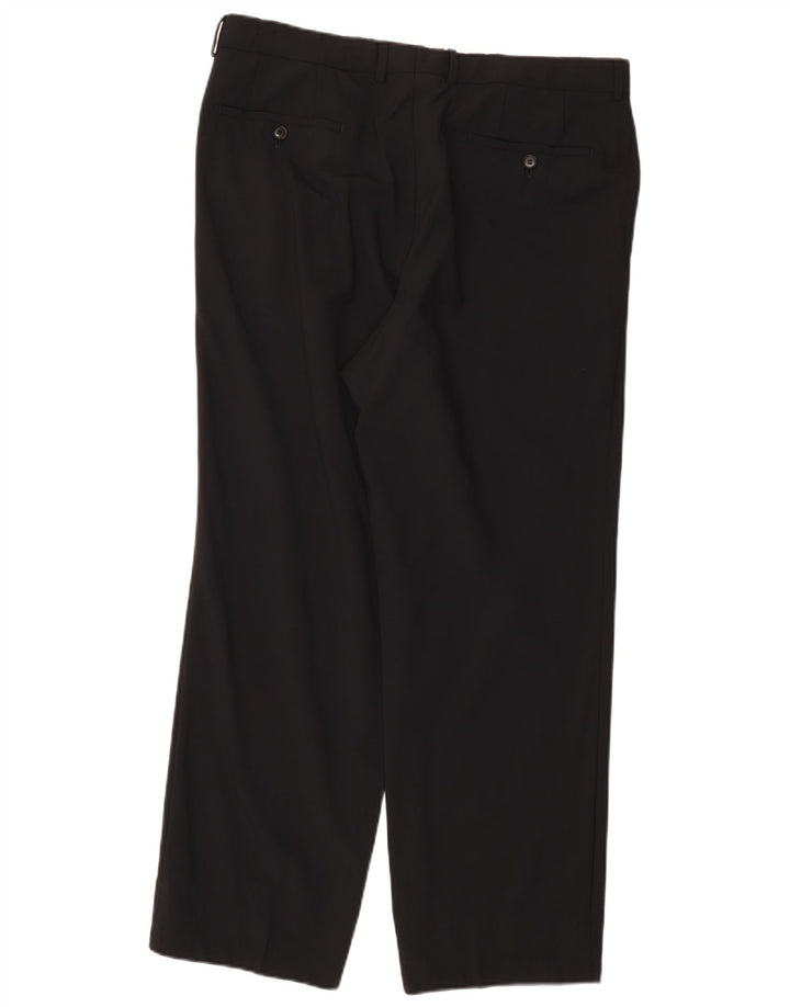 Pantaloni da abito dritti da donna Hugo Boss W36 L30 neri