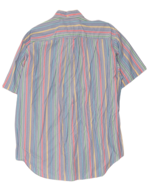 Camicia a maniche corte da uomo Lacoste taglia 42 grande a righe multicolore