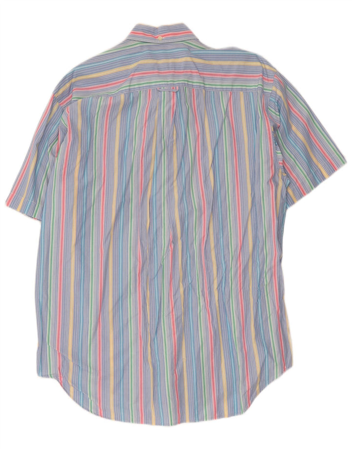 Camicia a maniche corte da uomo Lacoste taglia 42 grande a righe multicolore