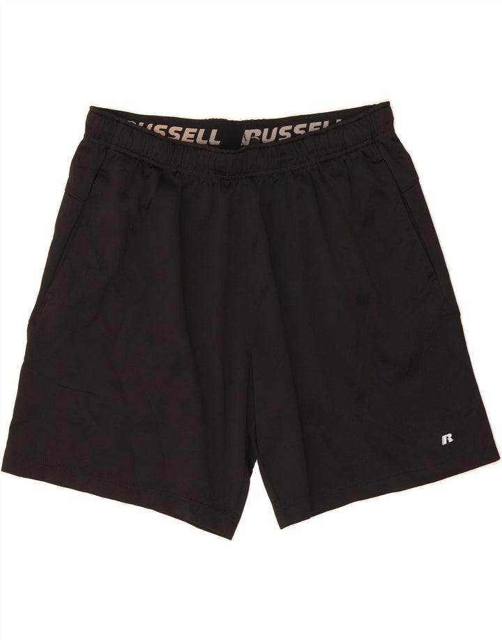 RUSSELL ATHLETIC Mens Sport Shorts Large Black Polyester Vintage Russell Athletic and Second-Hand Russell Athletic from Messina Hembry 