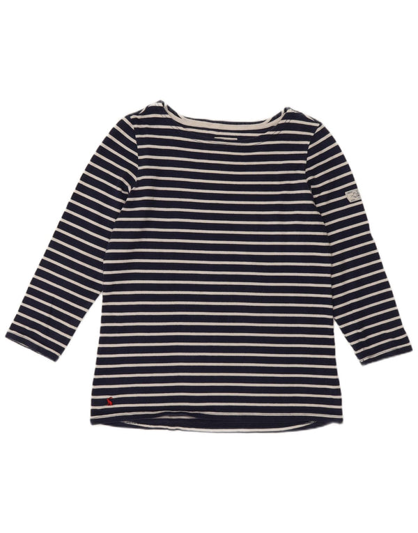 Joules - Top da donna con vestibilità regolare, manica a 3/4, UK 10, piccolo, a righe blu navy