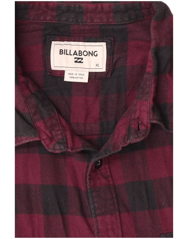 Camicia in flanella da uomo Billabong XL in cotone a quadretti marrone